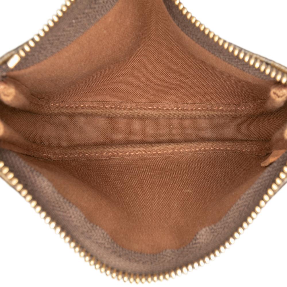 Louis Vuitton B Louis Vuitton Brown Monogram Canvas Fabric Monogram Mini Pochette Accessoires Spain