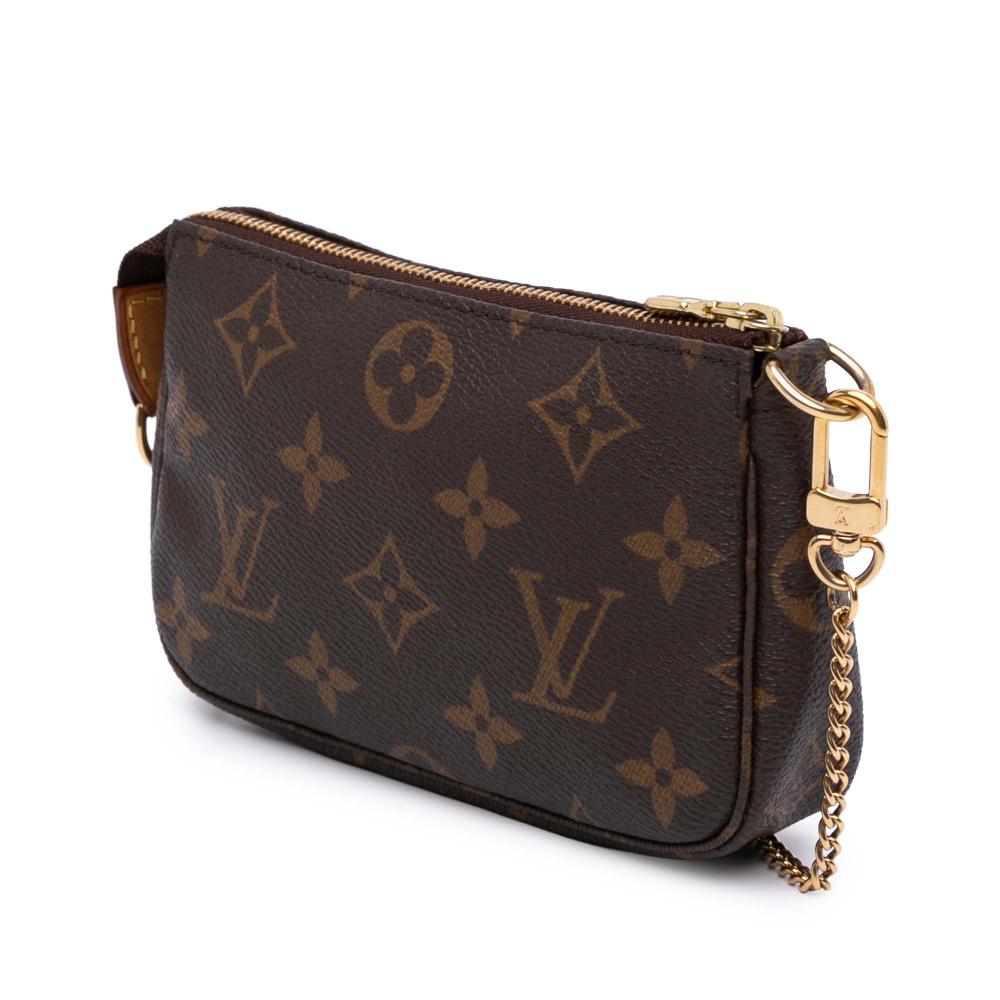 Louis Vuitton AB Louis Vuitton Brown Monogram Canvas Fabric Monogram Mini Pochette Accessoires France