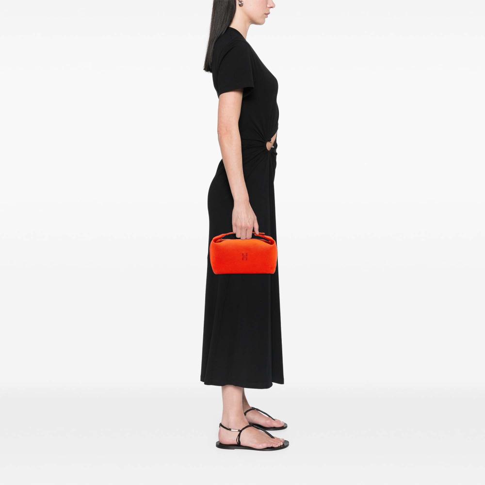 Hermès B Hermès Orange with Red Dark Red Canvas Fabric Large Toile Bride A Brac Case France