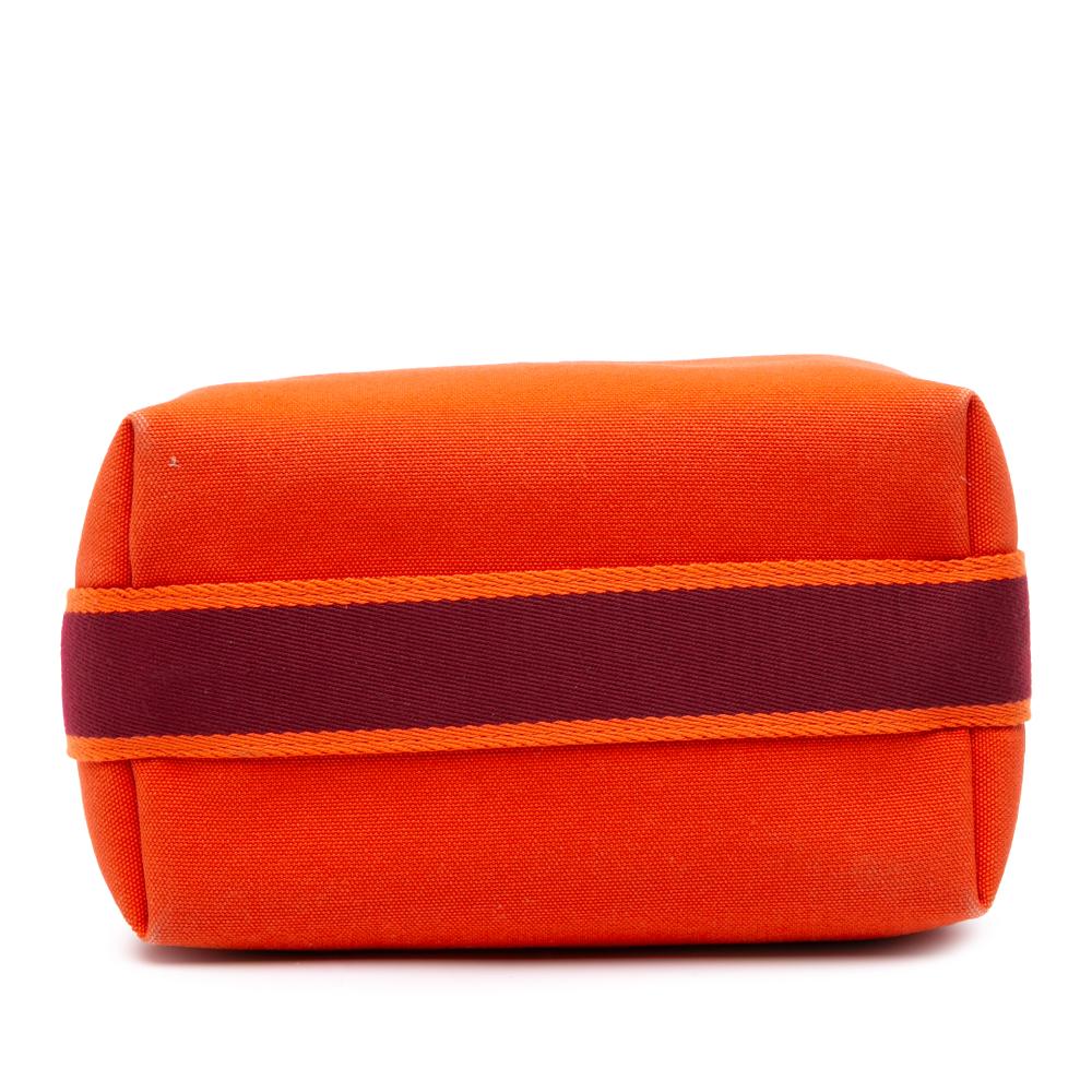 Hermès AB Hermès Orange Dark Orange with Red Dark Red Canvas Fabric Small Toile Bride A Brac Case France