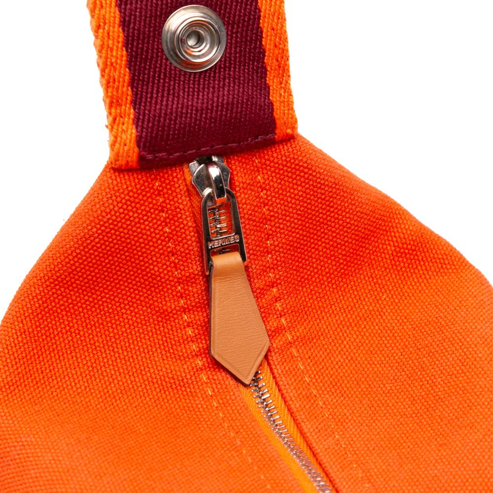 Hermès AB Hermès Orange Dark Orange with Red Dark Red Canvas Fabric Small Toile Bride A Brac Case France