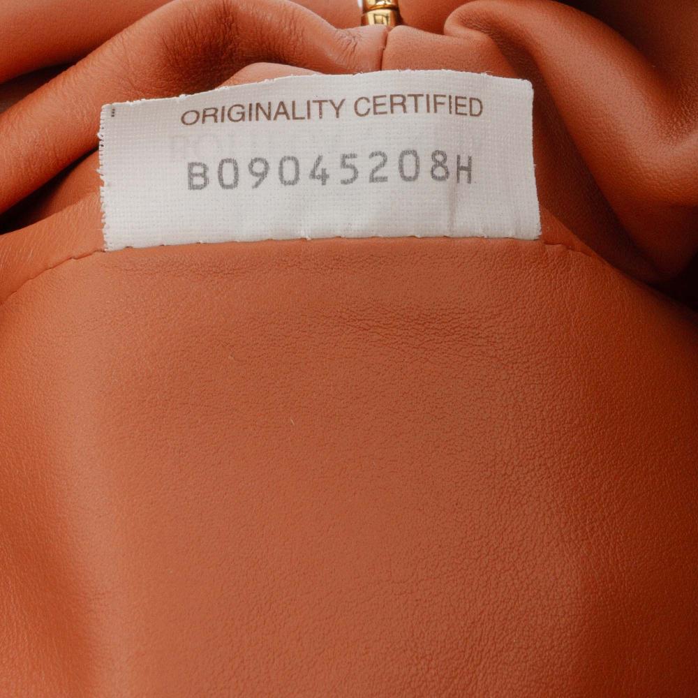 Bottega Veneta AB Bottega Veneta Brown Lambskin Leather Leather Lambskin The Mini Pouch Crossbody Italy