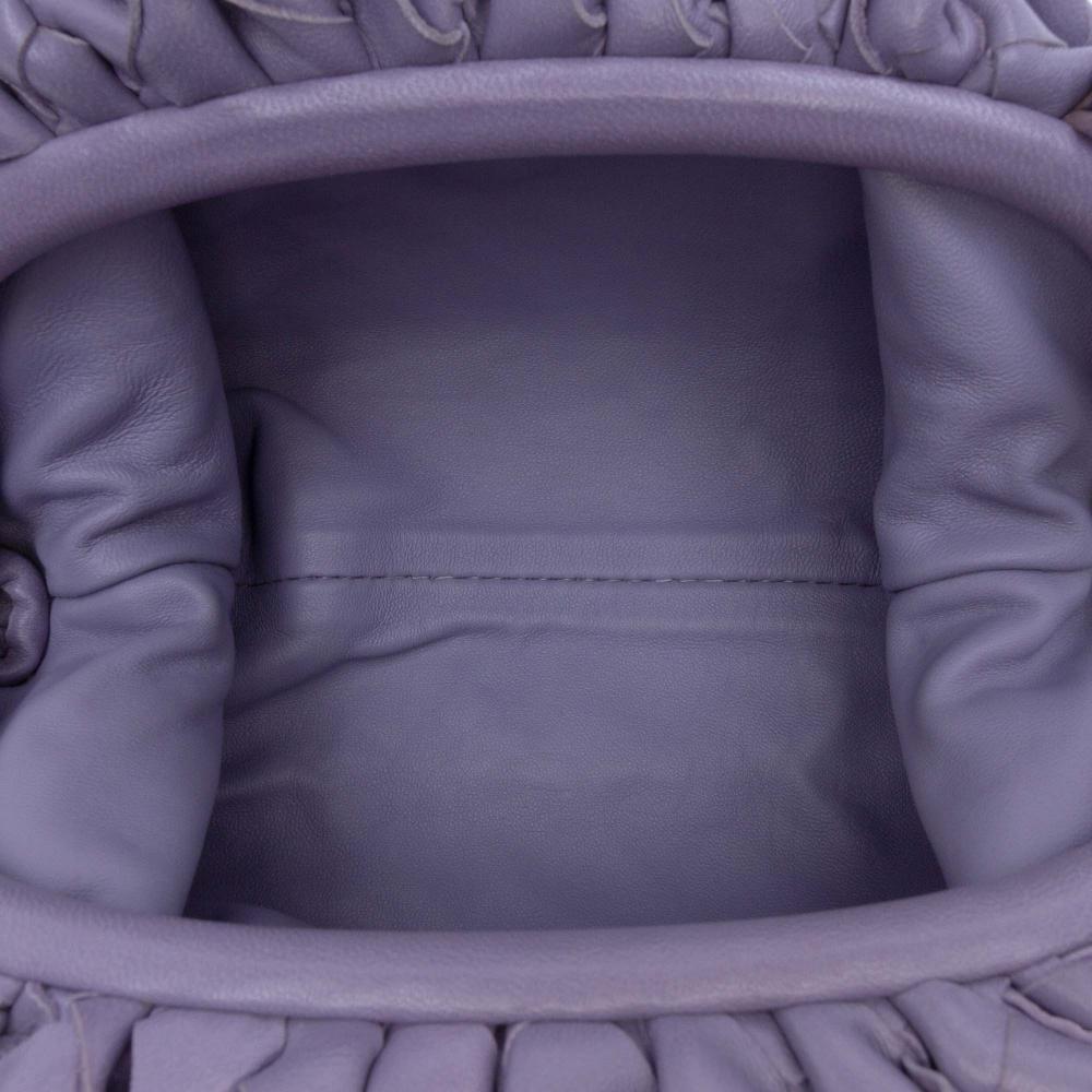 Bottega Veneta B Bottega Veneta Purple Nappa Leather Leather Nappa Intrecciato The Mini Pouch Crossbody Italy