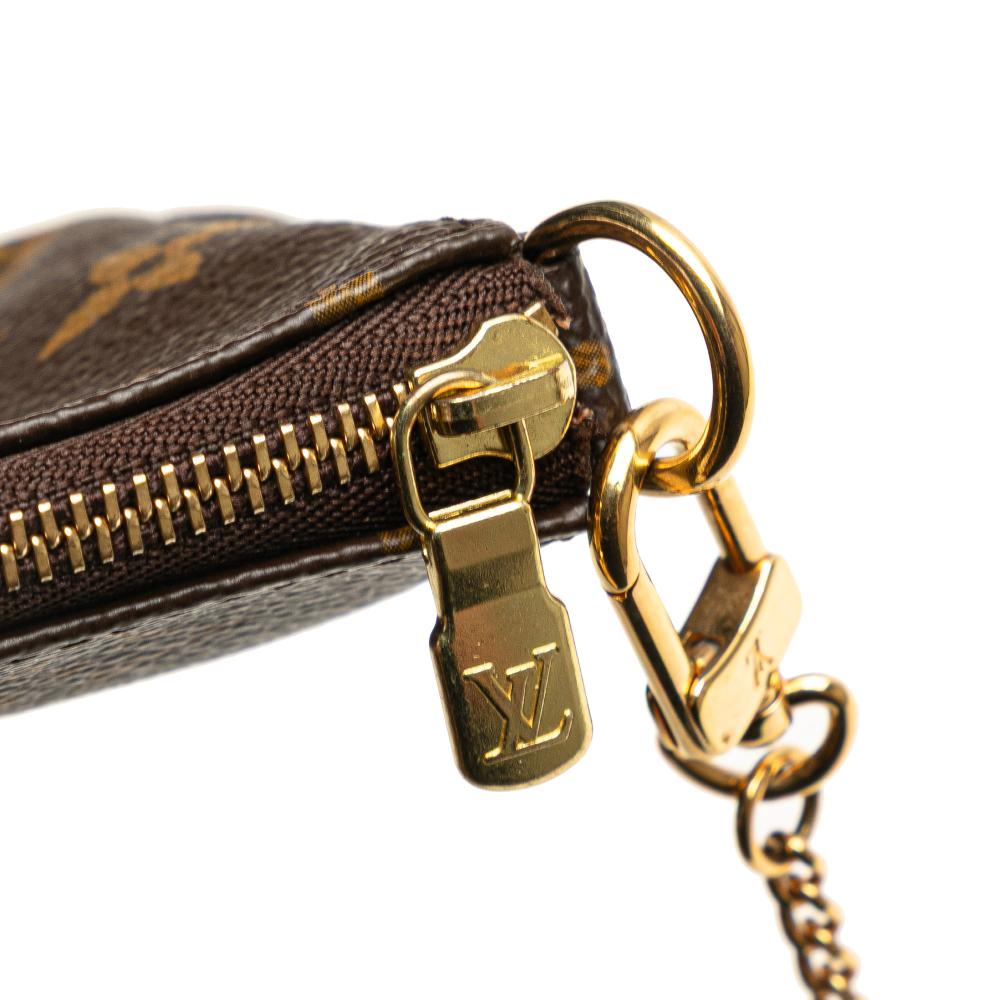 Louis Vuitton B Louis Vuitton Brown Monogram Canvas Fabric Monogram Mini Pochette Accessoires France