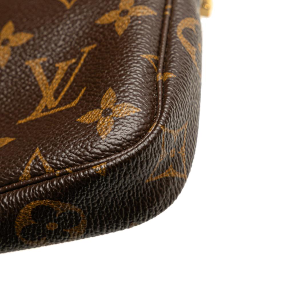 Louis Vuitton B Louis Vuitton Brown Monogram Canvas Fabric Monogram Mini Pochette Accessoires France