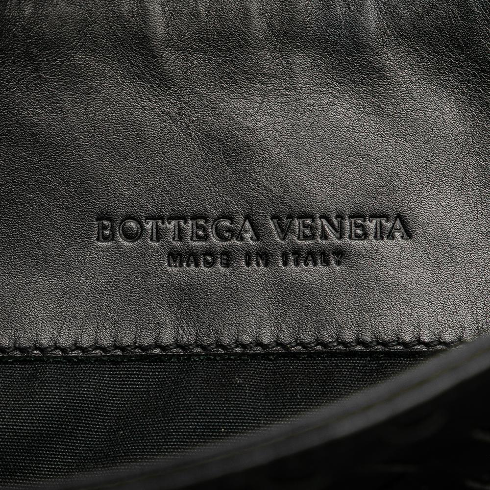 Bottega Veneta B Bottega Veneta Black Nappa Leather Leather Nappa Intrecciato Crossbody Italy