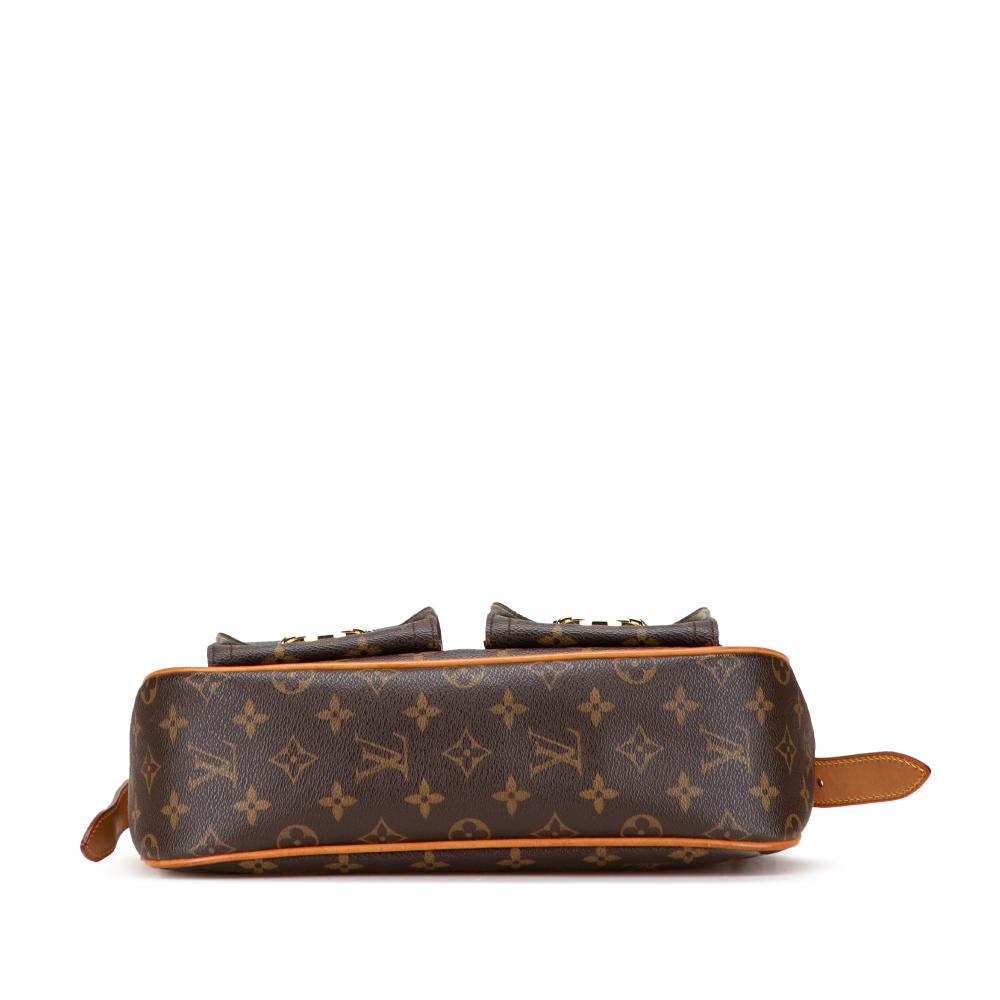 Louis Vuitton B Louis Vuitton Brown Monogram Canvas Fabric Monogram Hudson GM France