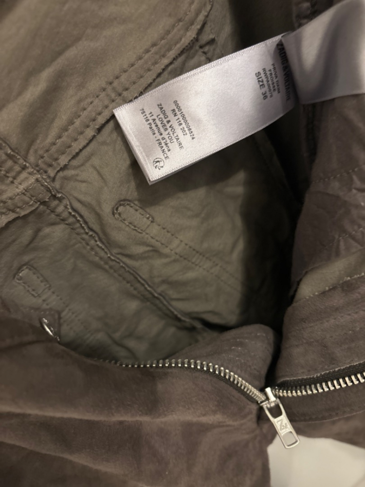 Zadig & Voltaire Pantalon Daim Taupe