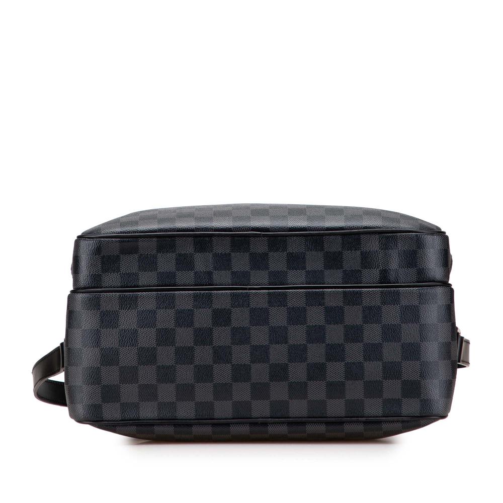 Louis Vuitton B Louis Vuitton Black Damier Canvas Canvas Damier Graphite Sac Leoh France