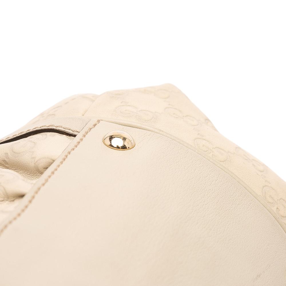 Gucci B Gucci Brown Light Beige Calf Leather Guccissima Bamboo Dialux Tote Italy