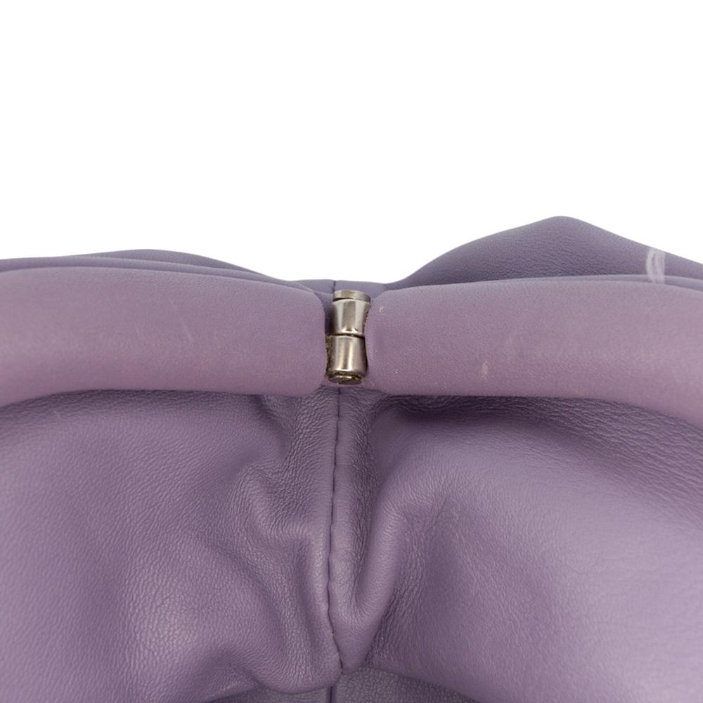 Bottega Veneta B Bottega Veneta Purple Lambskin Leather Leather Lambskin The Mini Pouch Crossbody Italy
