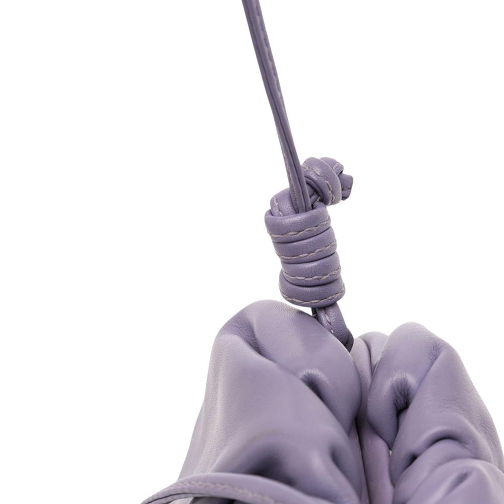 Bottega Veneta B Bottega Veneta Purple Lambskin Leather Leather Lambskin The Mini Pouch Crossbody Italy