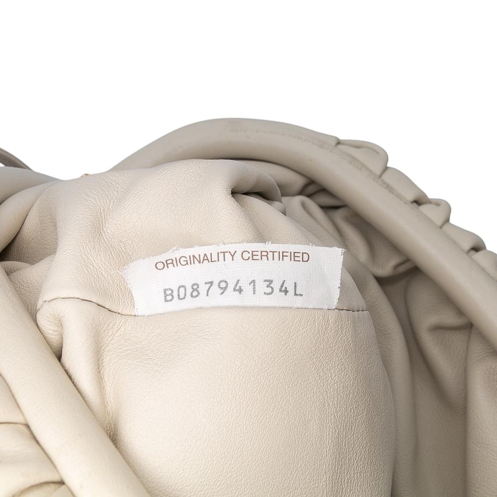 Bottega Veneta AB Bottega Veneta White Off White Lambskin Leather Leather Lambskin The Mini Pouch Crossbody Italy