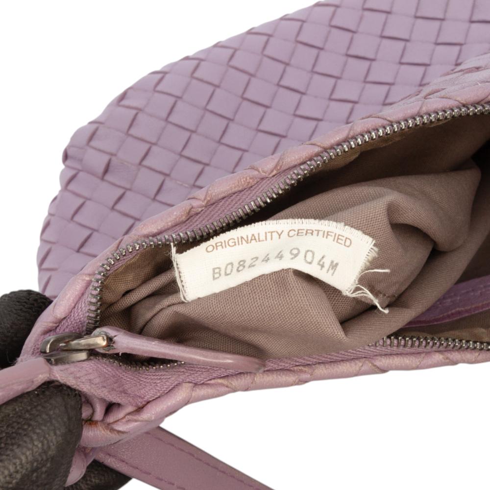 Bottega Veneta B Bottega Veneta Purple Nappa Leather Leather Nappa Intrecciato Crossbody Italy