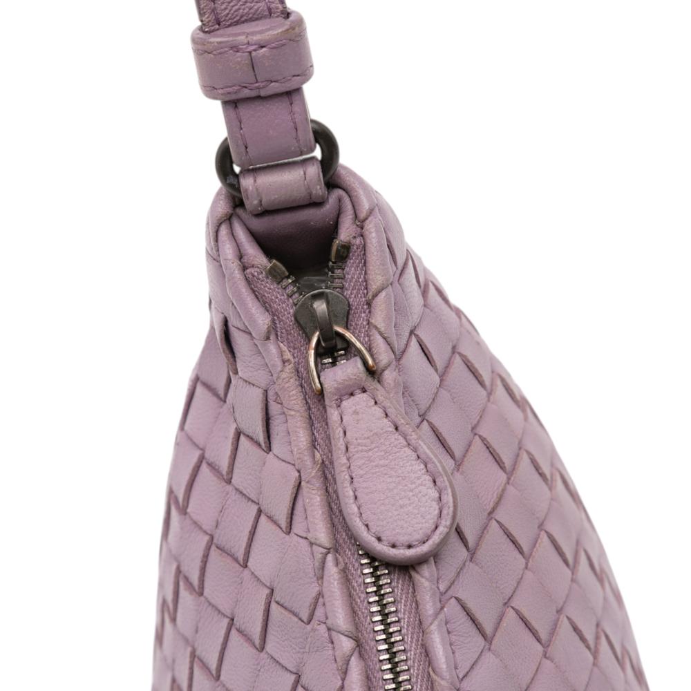 Bottega Veneta B Bottega Veneta Purple Nappa Leather Leather Nappa Intrecciato Crossbody Italy