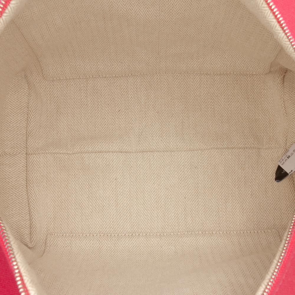Hermès AB Hermès Pink Hot Pink with Red Dark Red Canvas Fabric Large Toile Bride A Brac Case France