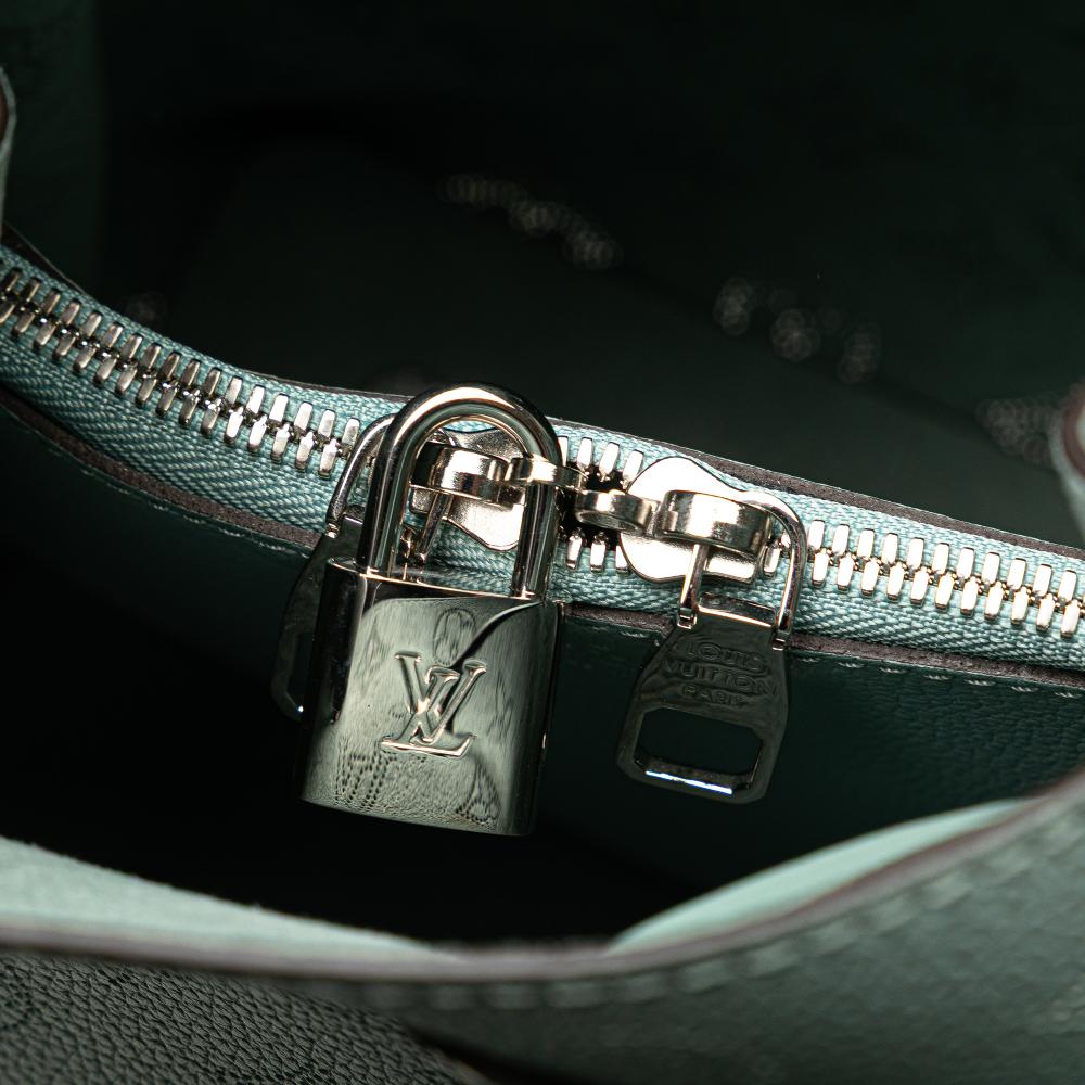 Louis Vuitton AB Louis Vuitton Blue Light Blue Calf Leather Monogram Mahina Muria France