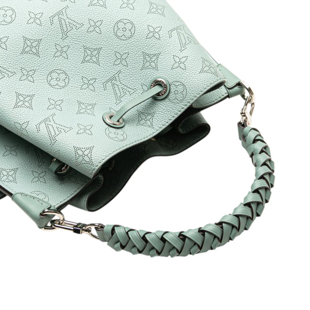 Louis Vuitton AB Louis Vuitton Blue Light Blue Calf Leather Monogram Mahina Muria France