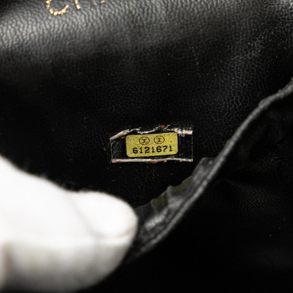 Chanel B Chanel Black Caviar Leather Leather CC Caviar Vanity Bag France