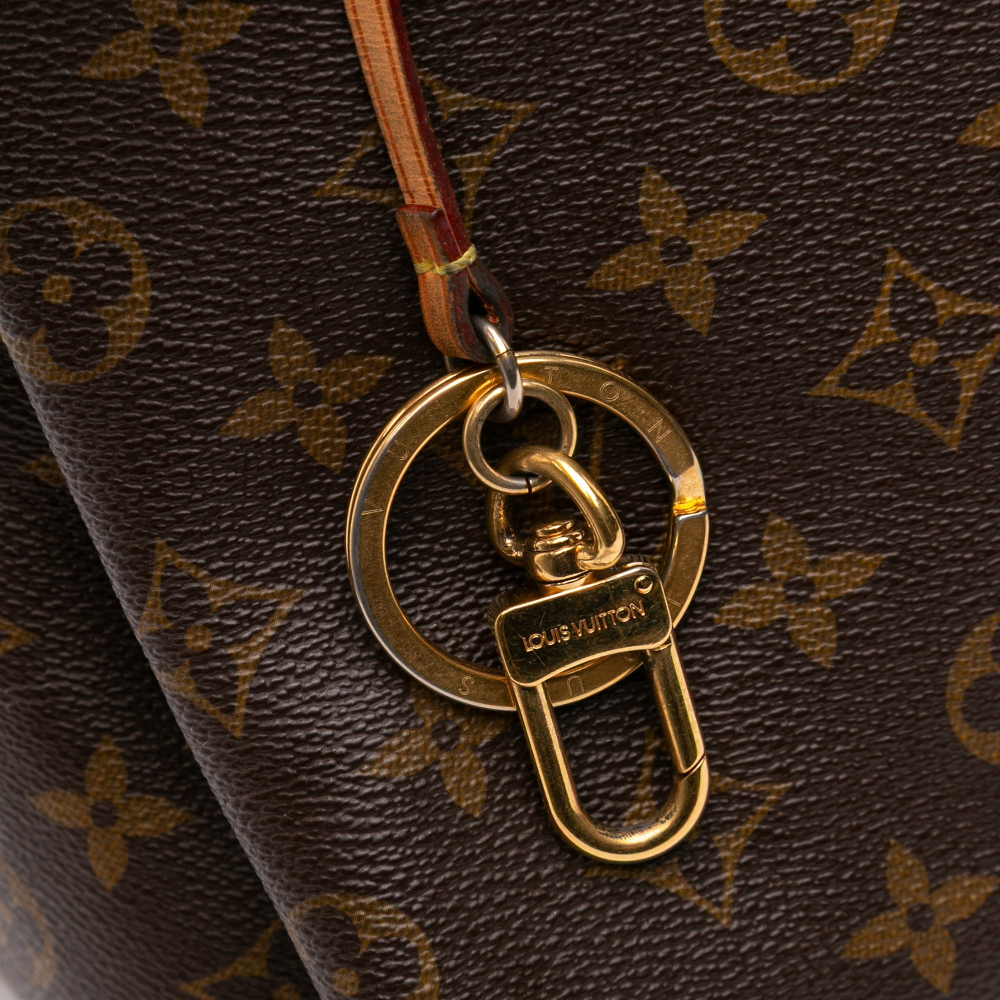 Louis Vuitton Artsy Canvas Hobo Shoulder Bag Brown