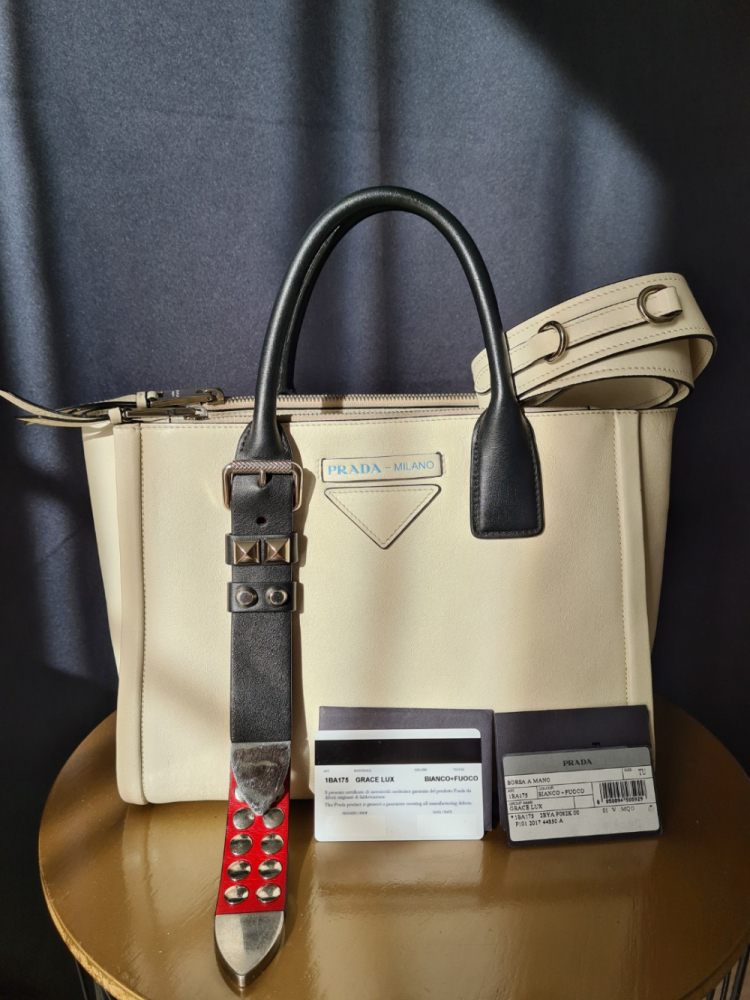 Prada Grace Lux Tote and Shoulder Bag (1BA175)