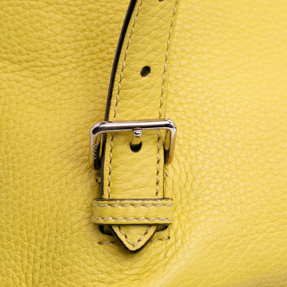 Gucci B Gucci Yellow Calf Leather Bamboo Tassel Backpack Italy