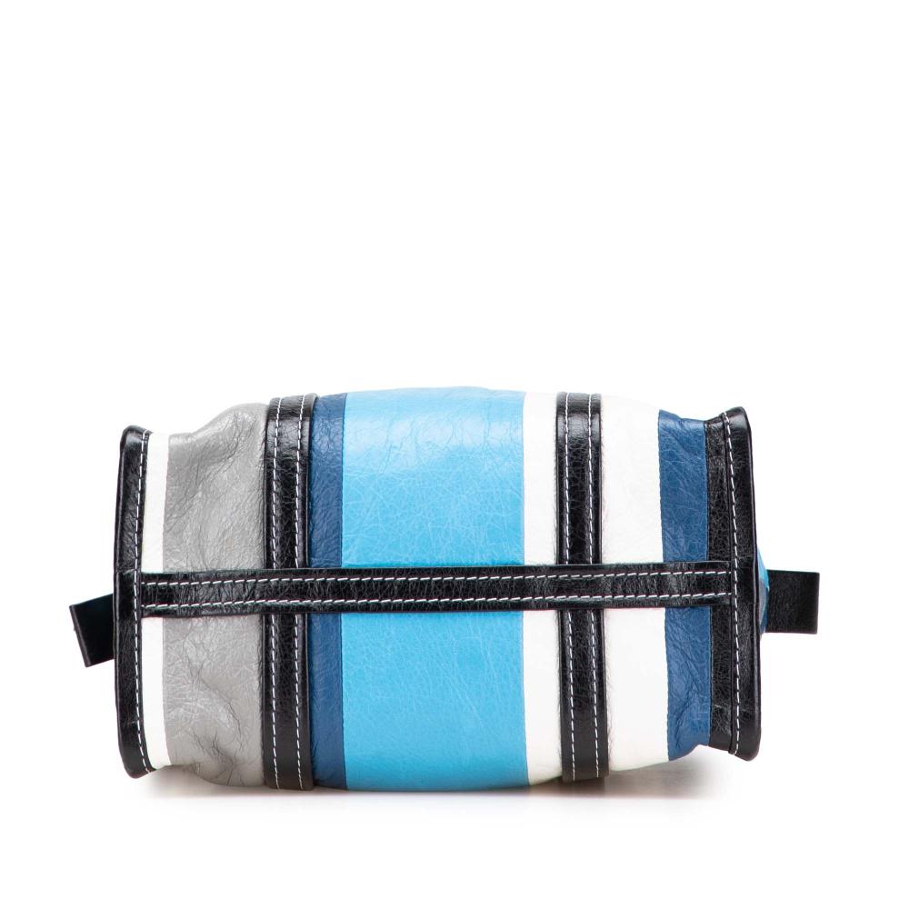 Balenciaga B Balenciaga Blue Aqua Lambskin Leather Leather S Lambskin Bazar Shopper Satchel Italy