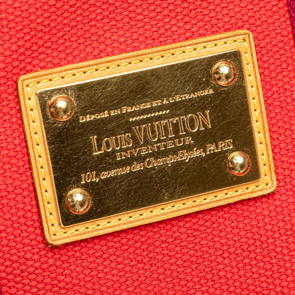 Louis Vuitton B Louis Vuitton Red Canvas Fabric Antigua Cabas PM France