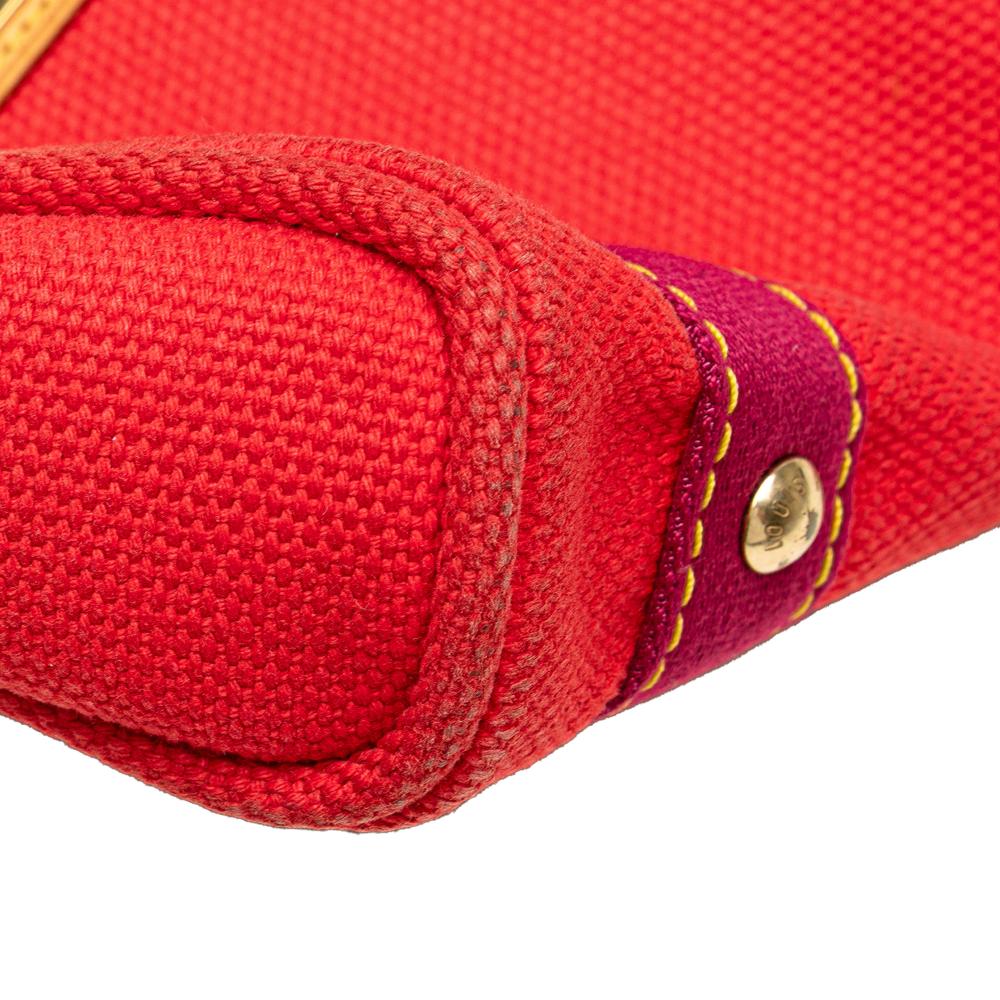 Louis Vuitton B Louis Vuitton Red Canvas Fabric Antigua Cabas PM France