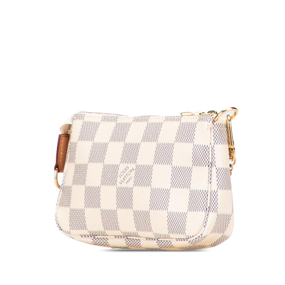 Louis Vuitton AB Louis Vuitton White Damier Canvas Canvas Damier Azur Mini Pochette Accessoires France