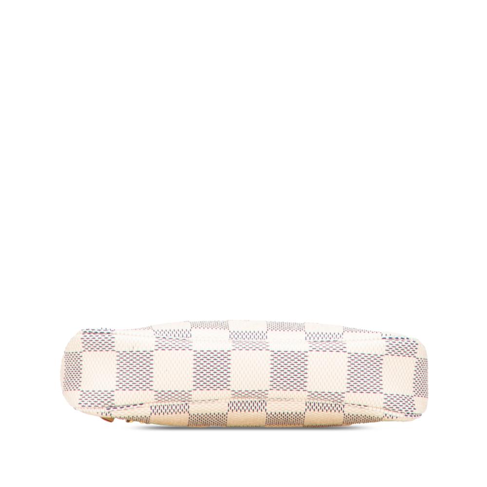 Louis Vuitton AB Louis Vuitton White Damier Canvas Canvas Damier Azur Mini Pochette Accessoires France