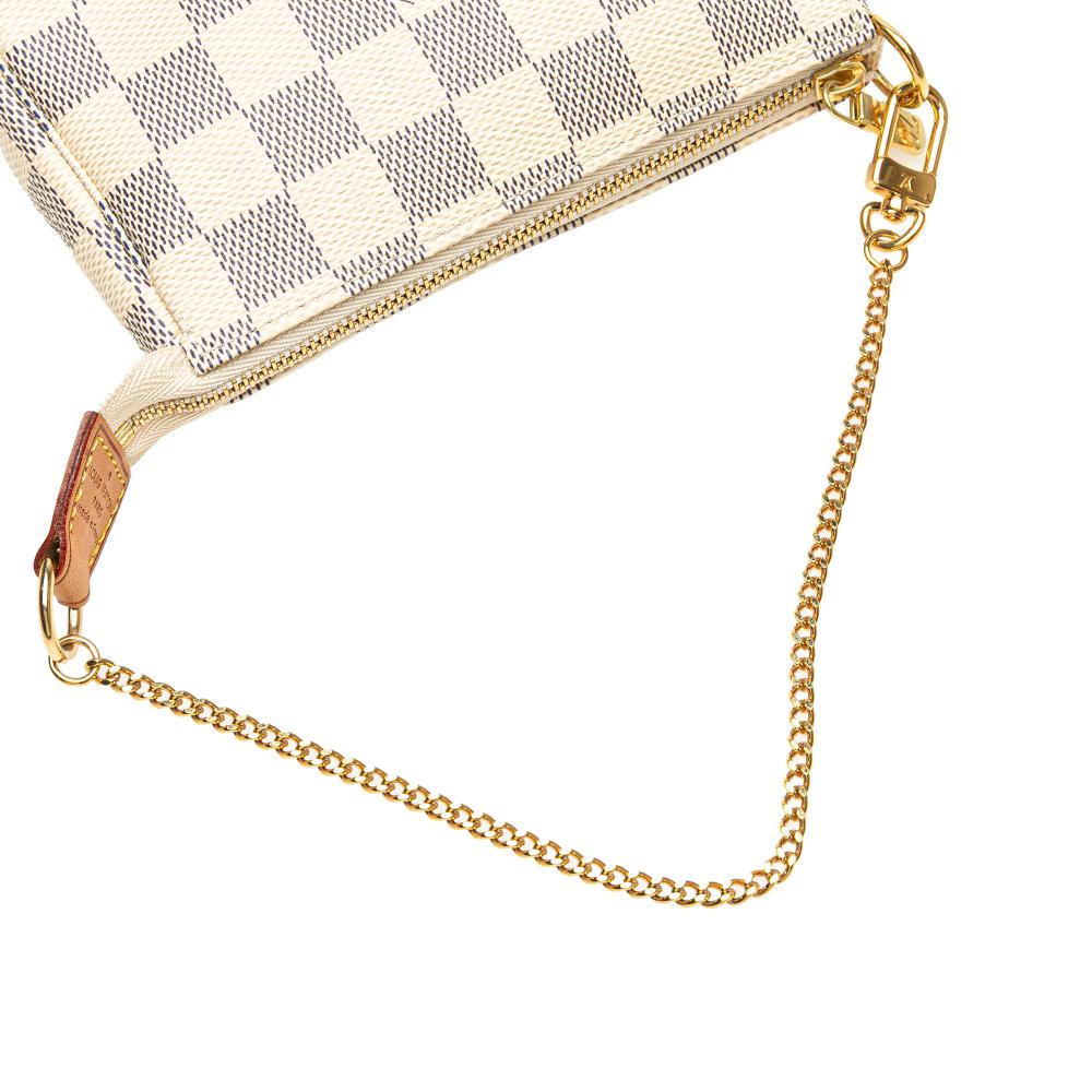 Louis Vuitton AB Louis Vuitton White Damier Canvas Canvas Damier Azur Mini Pochette Accessoires France
