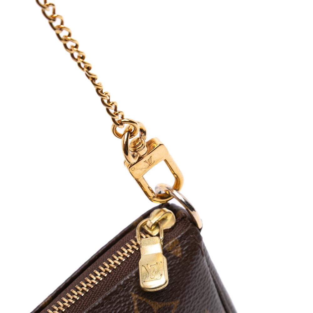 Louis Vuitton AB Louis Vuitton Brown Monogram Canvas Fabric Monogram Mini Pochette Accessoires France