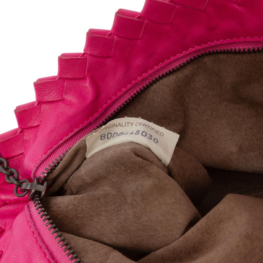 Bottega Veneta B Bottega Veneta Brown Beige Nappa Leather Leather Intrecciato Trimmed Bicolor Nappa Clutch Italy