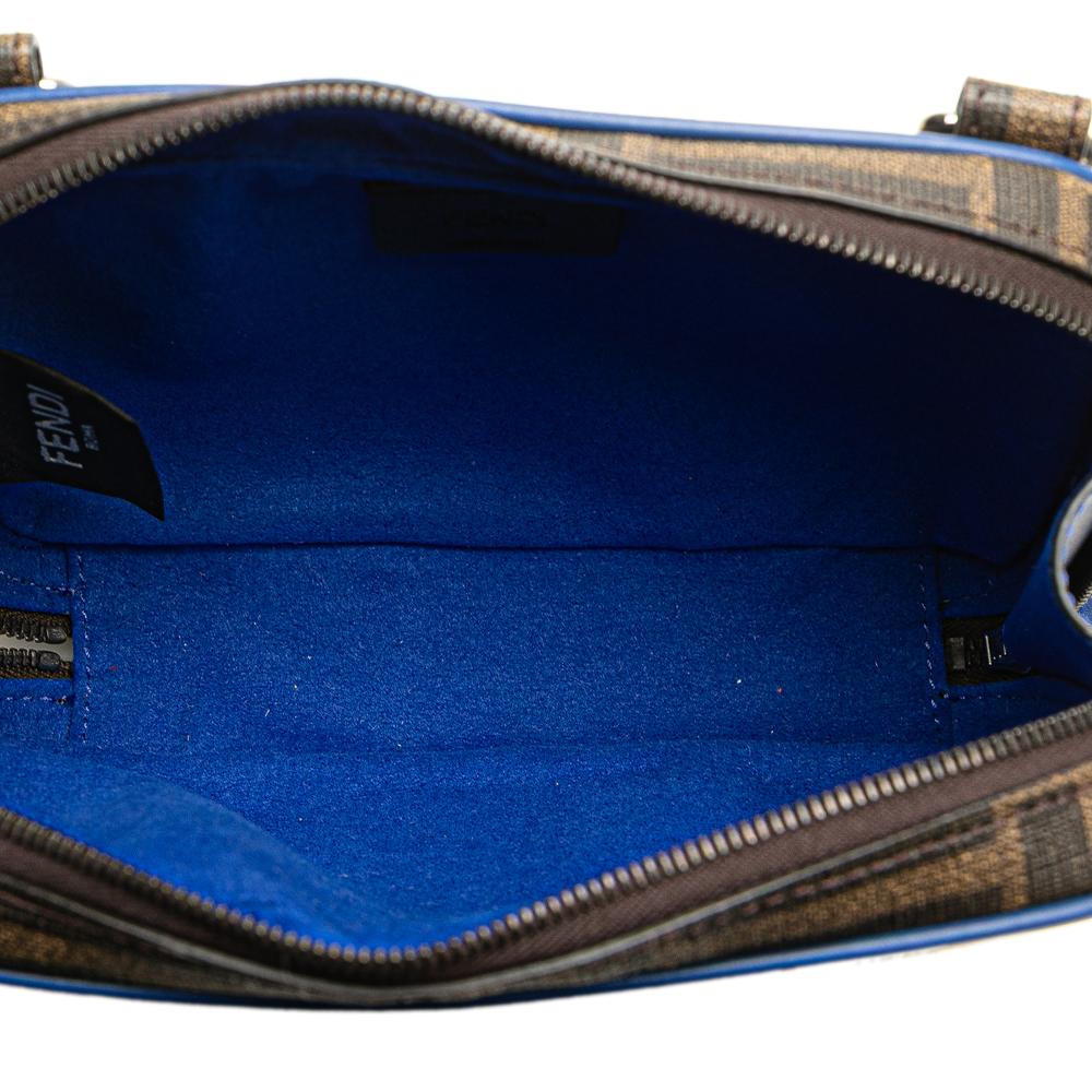 Fendi AB Fendi Brown Coated Canvas Fabric Zucca Camera Bag Italy