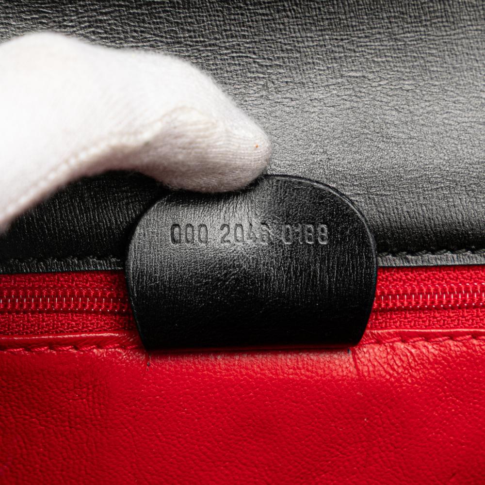 Gucci B Gucci Black Calf Leather skin Bamboo Night Italy