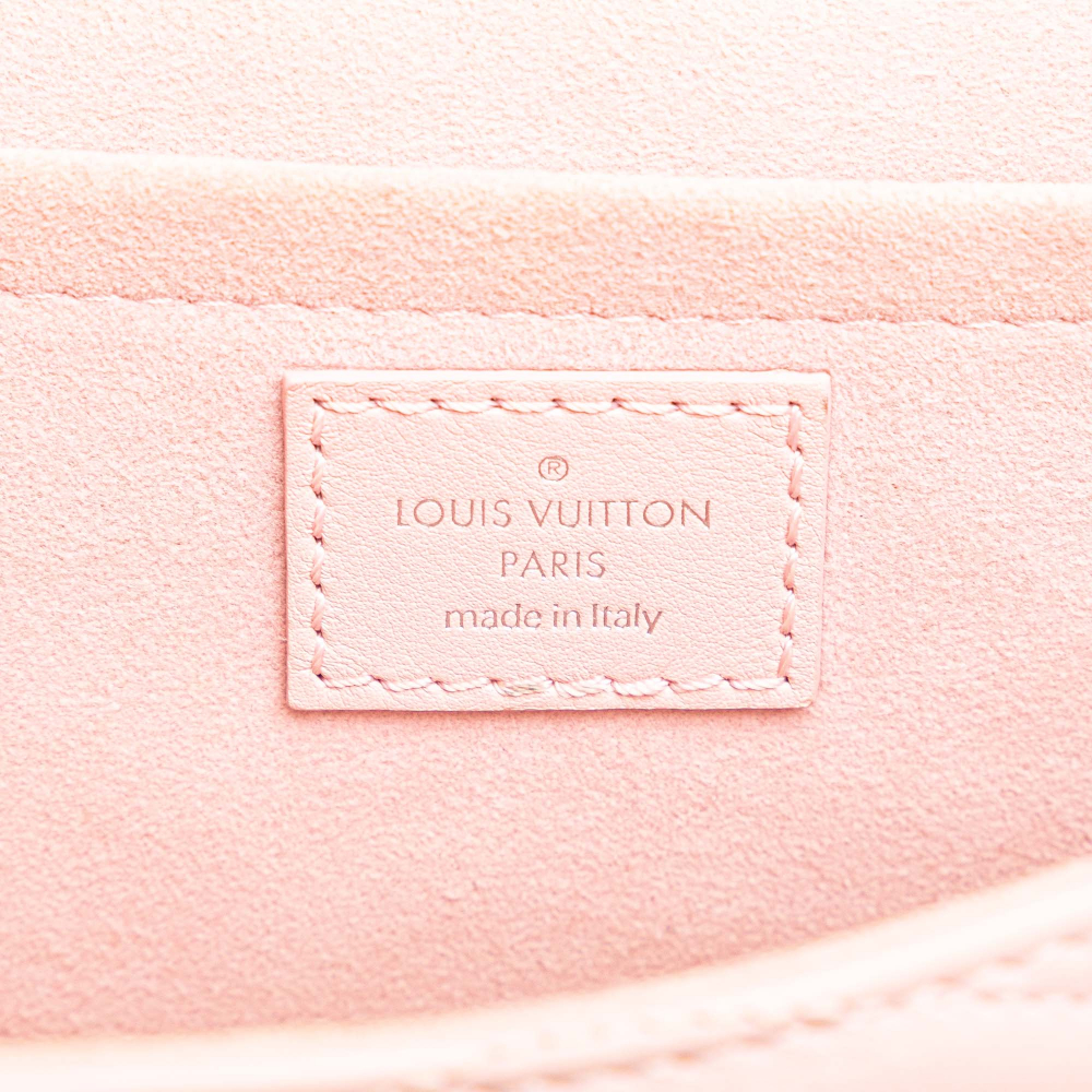 Louis Vuitton New Wave Chain MM Leather 2-Ways Flap Crossbody Pink