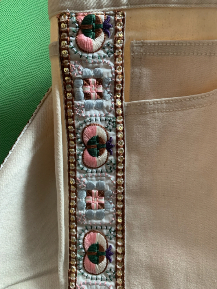 Tory Burch 7/8 Jeans off white