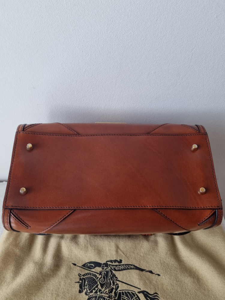 Burberry Medium bridle leather bowling bag