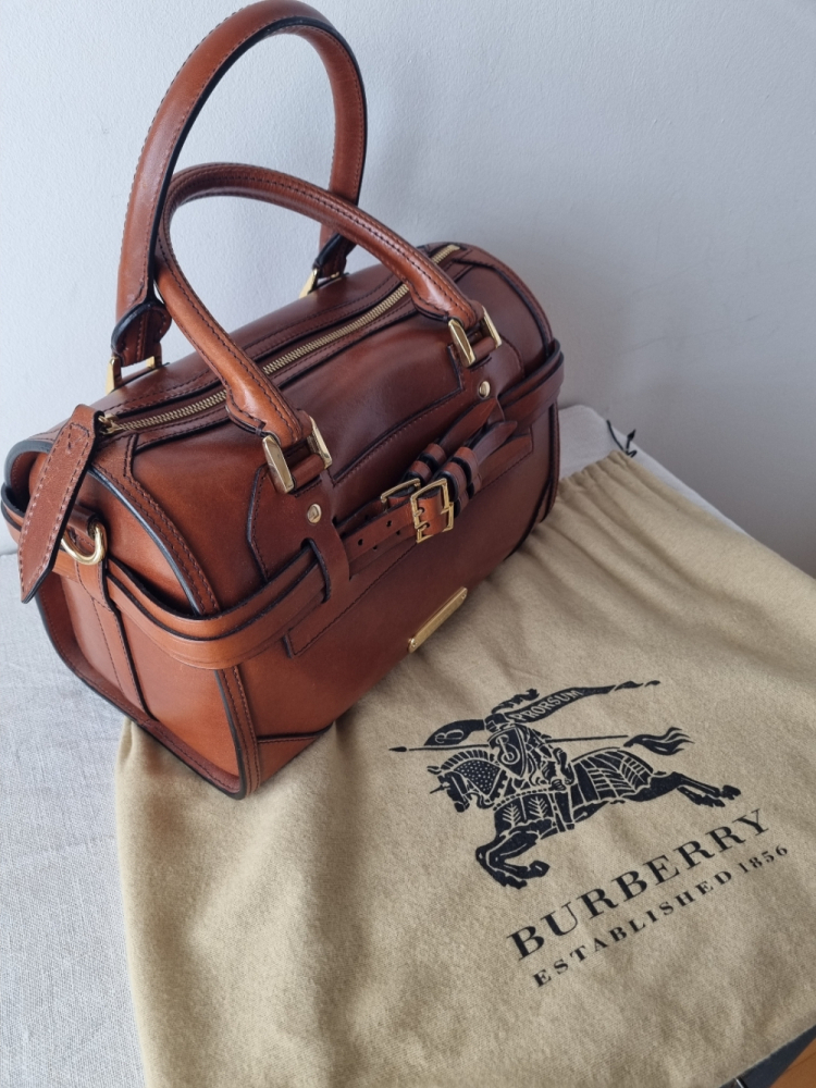 Burberry Medium bridle leather bowling bag