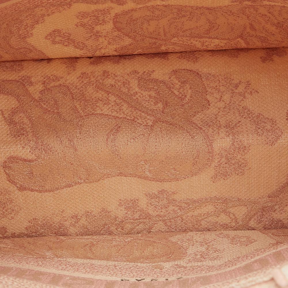 Christian Dior B Dior Pink Light Pink Canvas Fabric Medium Toile de Jouy Book Tote Italy