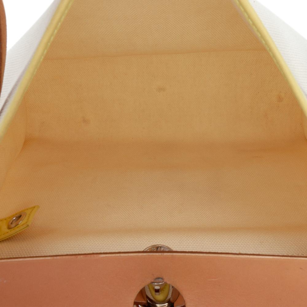 Hermès B Hermès Brown Beige Canvas Fabric Toile Herbag Zip 31 France