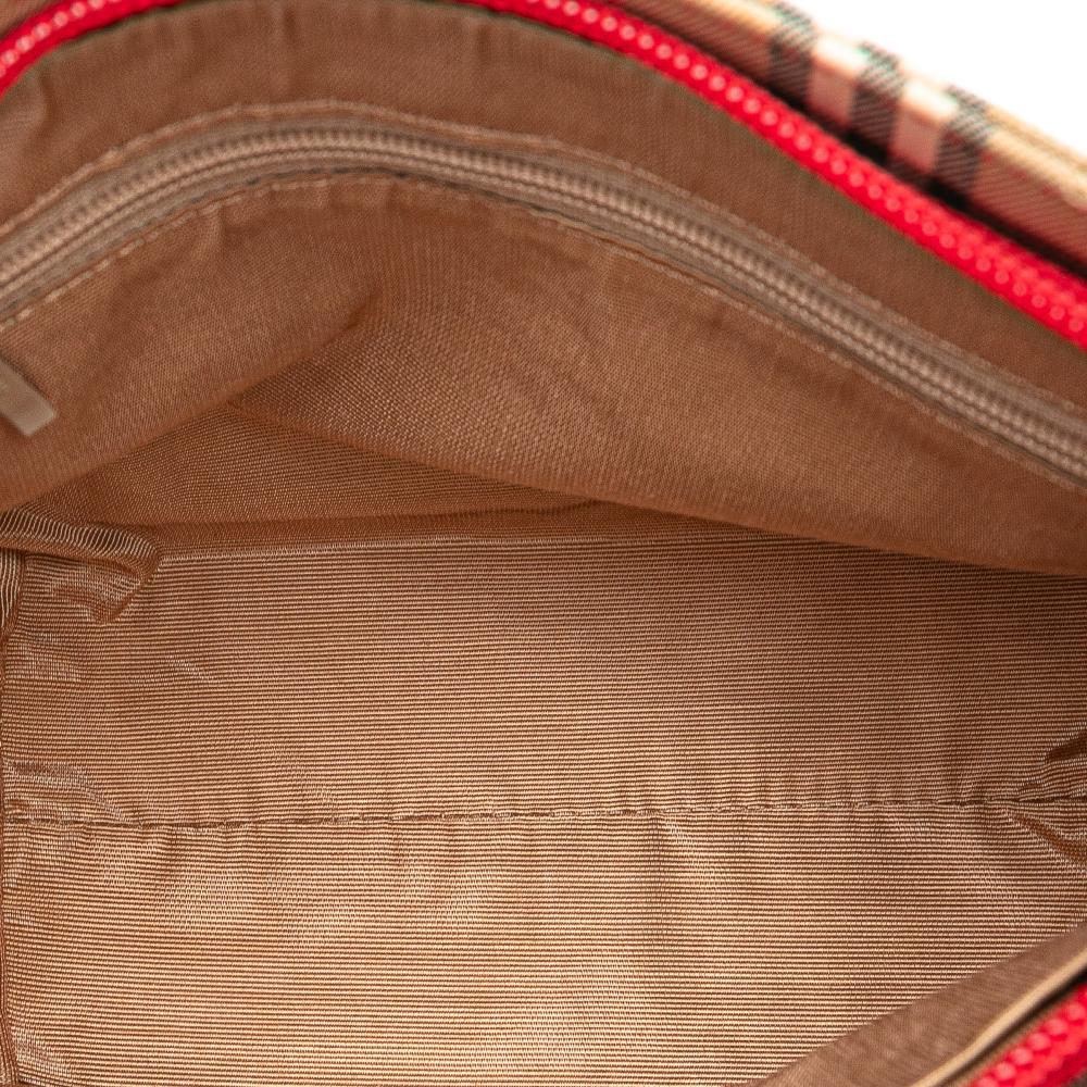 Burberry B Burberry Brown Beige Canvas Fabric Haymarket Check Handbag United Kingdom