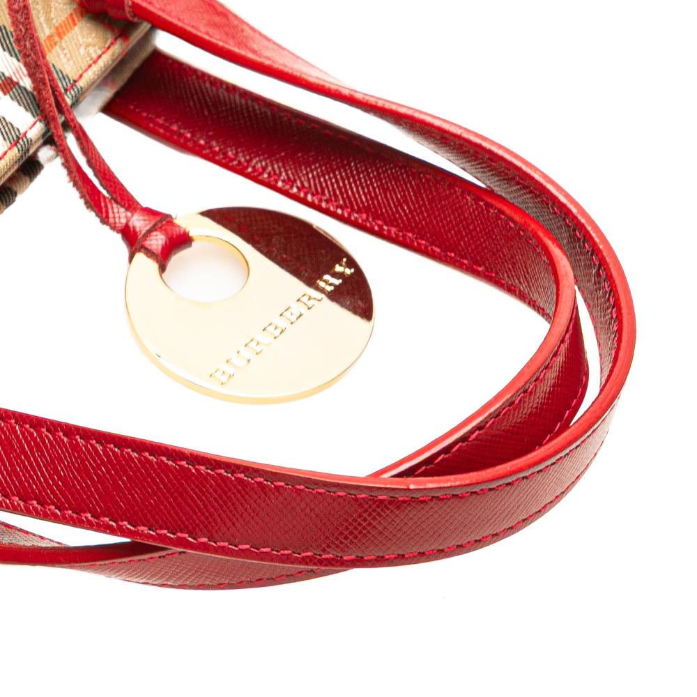 Burberry B Burberry Brown Beige Canvas Fabric Haymarket Check Handbag United Kingdom