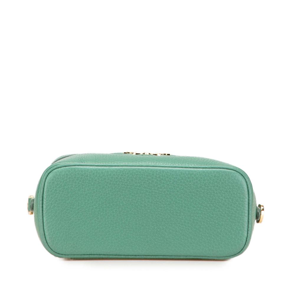 Prada AB Prada Green Mint Calf Leather Mini Vitello Daino Vanity Top Handle Bag Italy