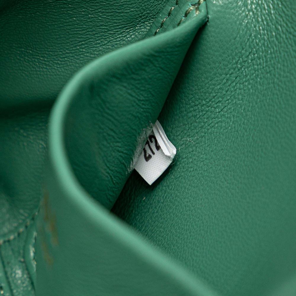 Prada AB Prada Green Mint Calf Leather Mini Vitello Daino Vanity Top Handle Bag Italy