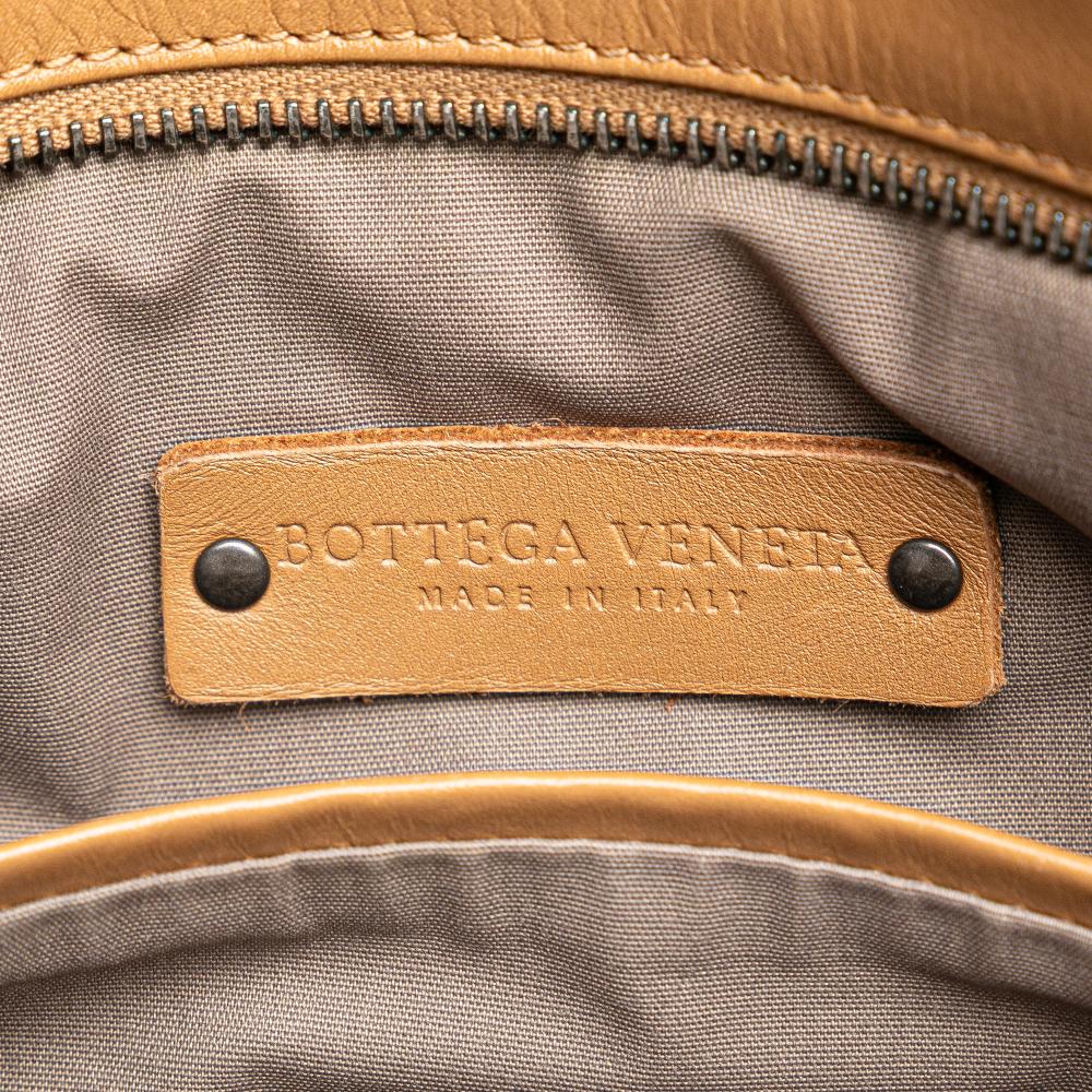 Bottega Veneta B Bottega Veneta Brown Light Brown Nappa Leather Leather Nappa Intrecciato Crossbody Italy