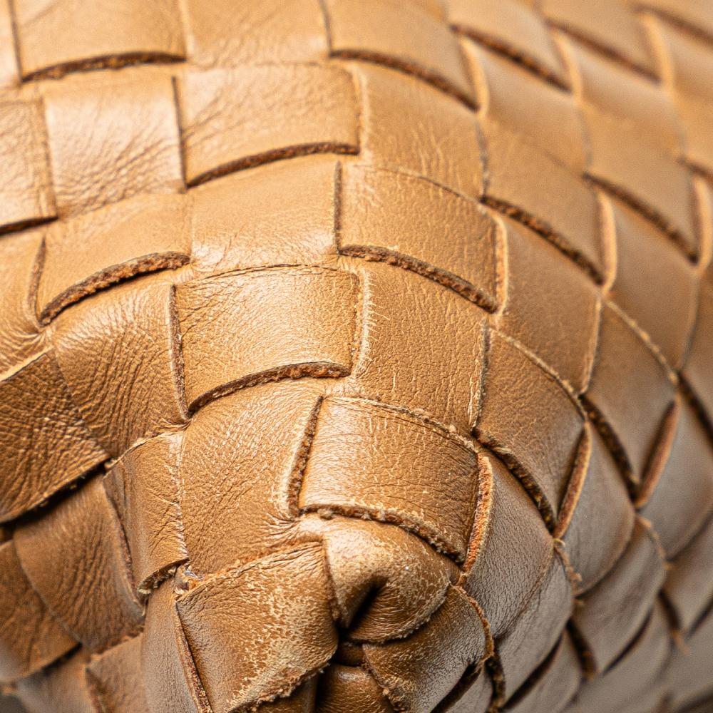 Bottega Veneta B Bottega Veneta Brown Light Brown Nappa Leather Leather Nappa Intrecciato Crossbody Italy