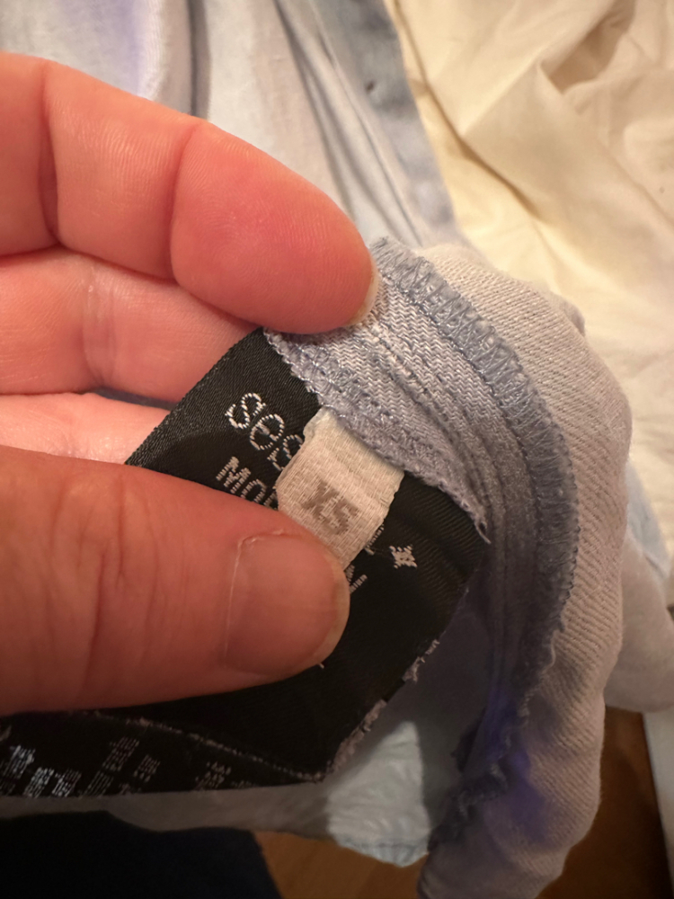 Sessun Oversize-Hemd aus Leinen mit verwaschenem Jeans-Effekt Sessun