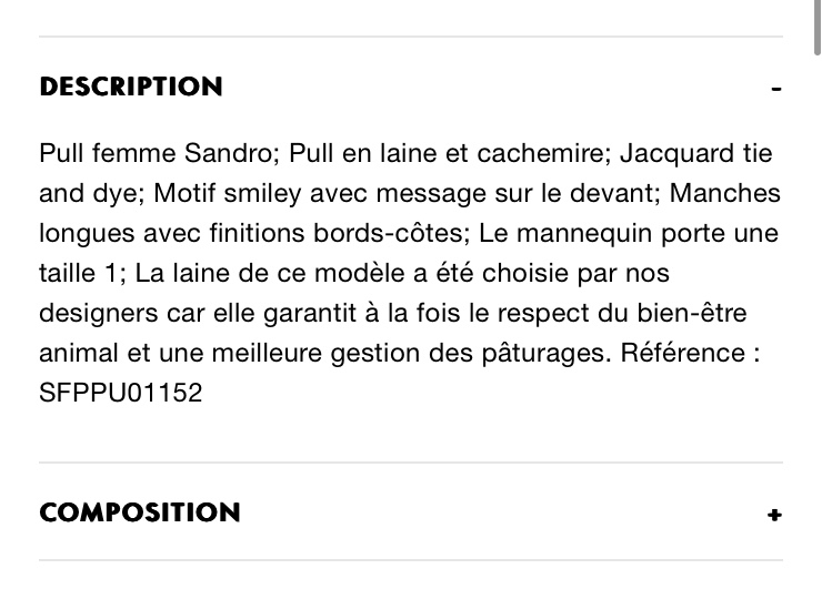 Sandro SMILEY line sweater